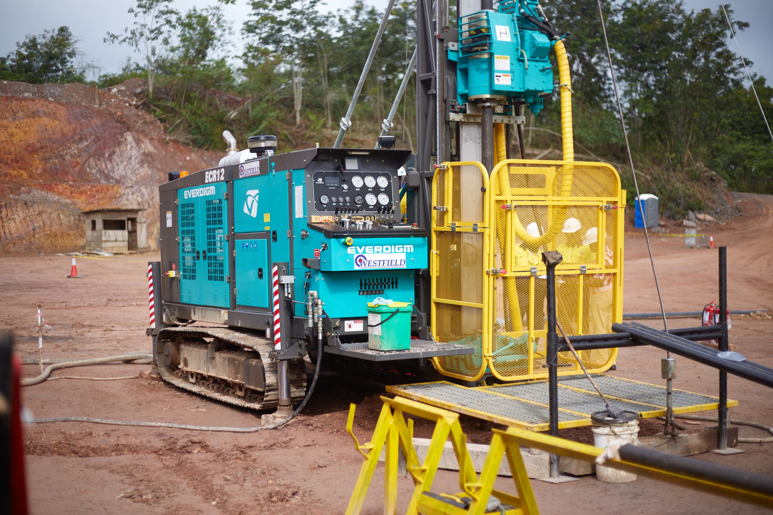 Geotechnical drilling setup
