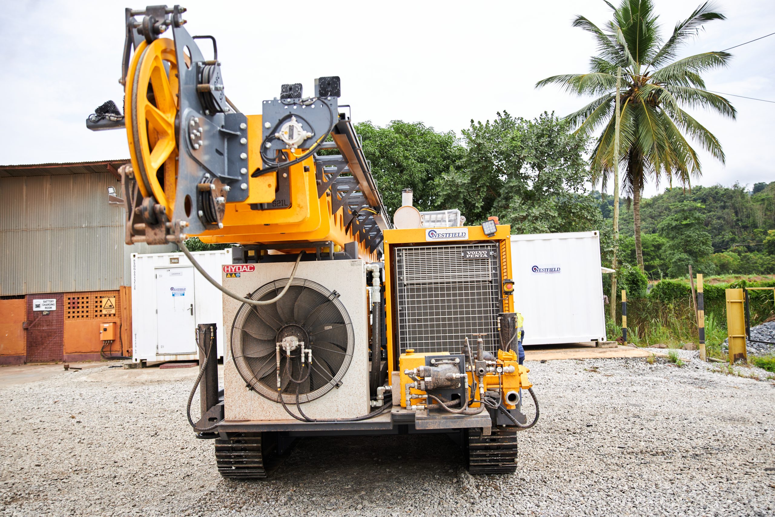Drill rig on site